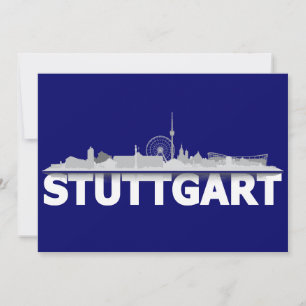 Stuttgart Stadt Skyline - Carte postale / Carte pl