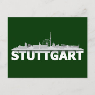 Stuttgart Stadt Skyline - Postkarte