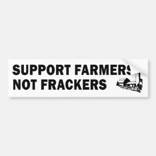 StützBauern, nicht Frackers (weiß) Autoaufkleber