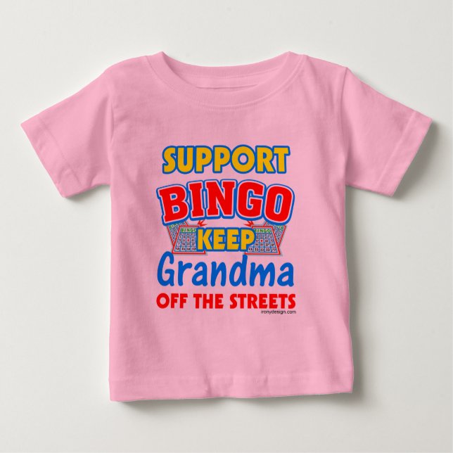Stützbingo-Großmutter Baby T-shirt (Vorderseite)