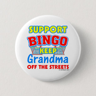 Stützbingo-Großmutter Button