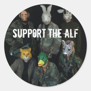 Stützen Sie den ALF Runder Aufkleber