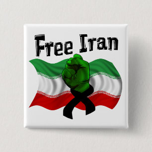 Stützen Sie die grüne Welle, den freien Iran Button