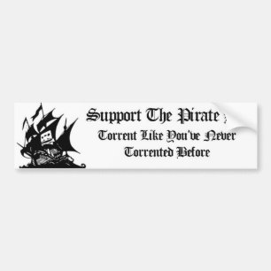 Stützen Sie die Piraten-Bucht (andere Version) Autoaufkleber