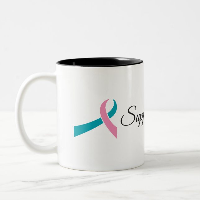 Stützen Sie Ihre Schwester-Tassen Zweifarbige Tasse (Links)