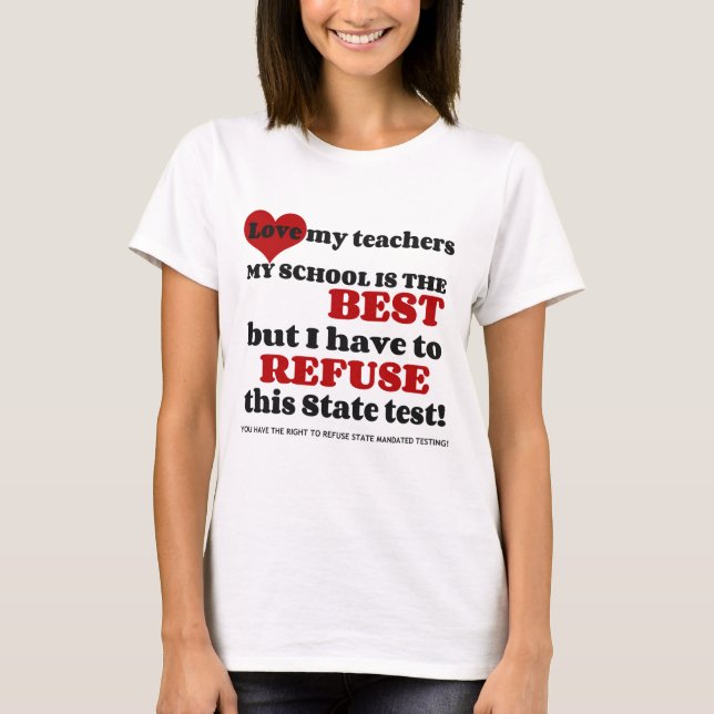 Stützen Sie Ihren Lehrer. Stützen Sie Ihre Schule. T-Shirt (Vorderseite)