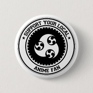 Stützen Sie Ihren lokalen Anime-Fan Button