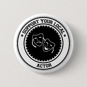 Stützen Sie Ihren lokalen Schauspieler Button