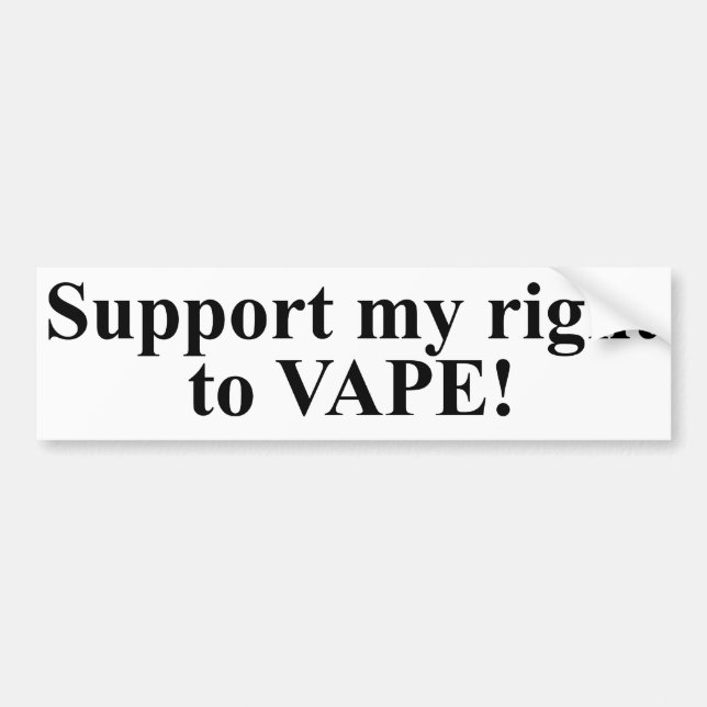 Stützen Sie mein Recht zu Vape! Autoaufkleber (Vorne)
