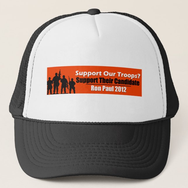 Stützen Sie unsere Truppen? Stützen Sie ihren Truckerkappe (Vorderseite)