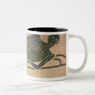 Stützendes Skelett mit dem Titel 'wissen Zweifarbige Tasse