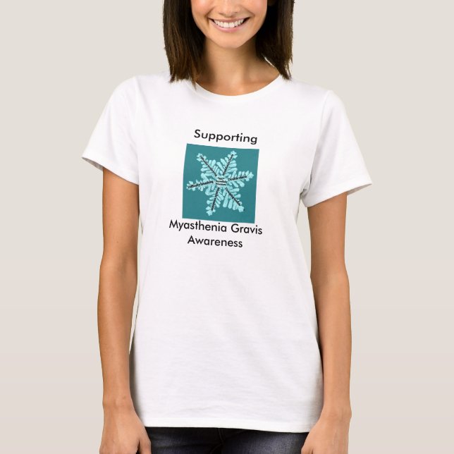 StützenMyasthenia Gravis Bewusstsein T-Shirt (Vorderseite)
