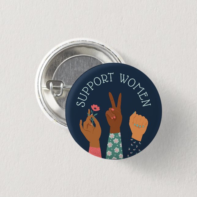 "Stützfrauen-" Feminist Button (Vorne & Hinten)