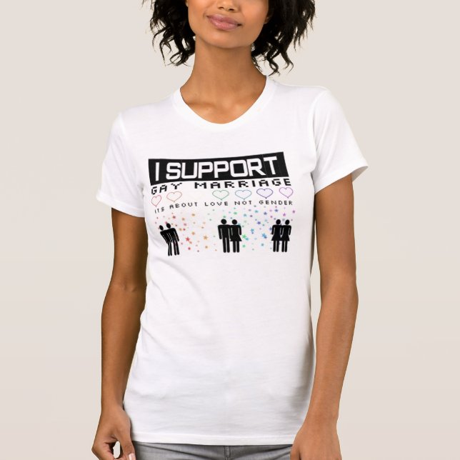 Stützhomosexuelle Ehe T-Shirt (Vorderseite)