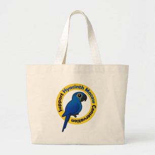 Stützhyazinthemacaw-Erhaltung Jumbo Stoffbeutel