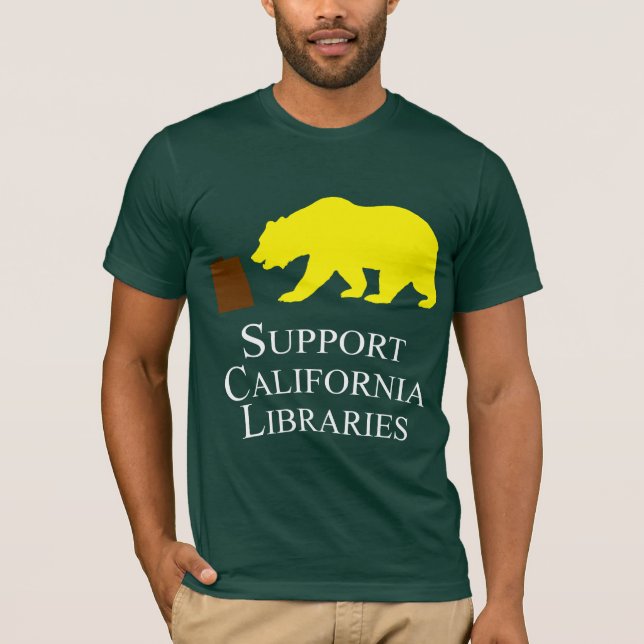 Stützkalifornien-Bibliotheks-T - Shirt (Vorderseite)