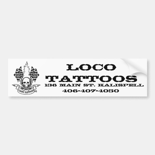Stützloco-Tätowierungen!! Autoaufkleber (Vorne)