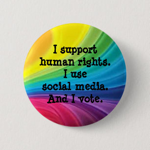 Stützmenschenrechts-Knopf Button