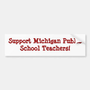 Stützmichigan-Öffentlichkeits-Schullehrer Autoaufkleber