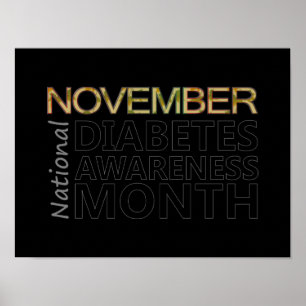 Stütznationaler Diabetes-Bewusstseins-Monat Poster