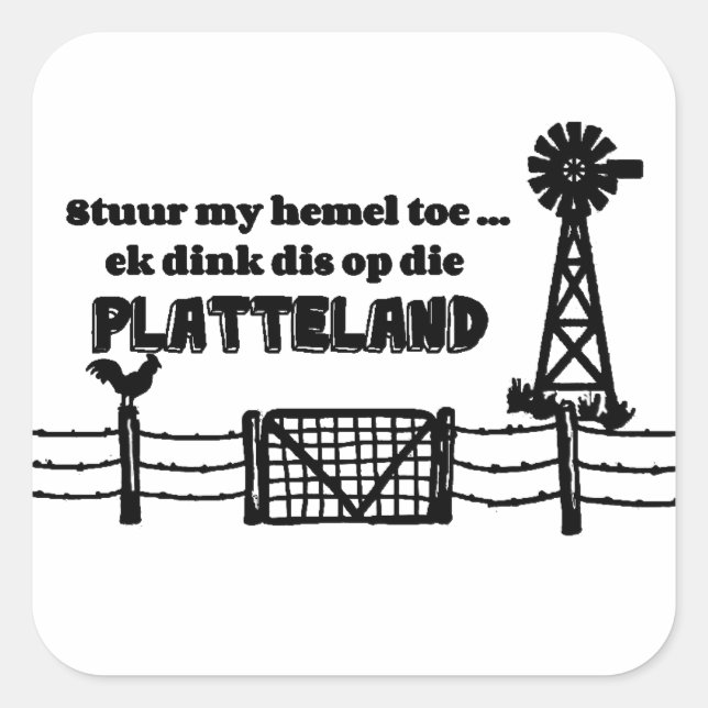 Stuur mein Häkeltoe ... Quadratischer Aufkleber (Vorderseite)