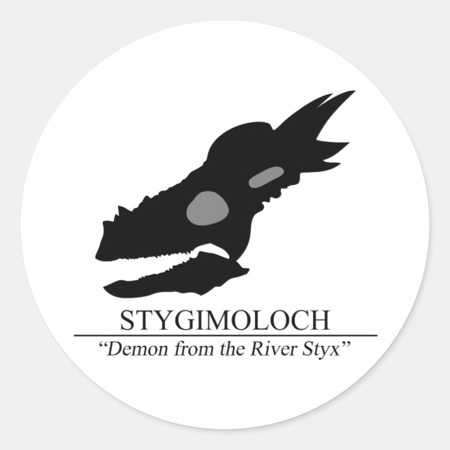 Stygimoloch Skull Runder Aufkleber (Vorderseite)