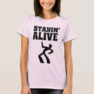 STYIN'ALIVE 1970 DISCO T-SHIRTS D'ANNIVERSAIRE
