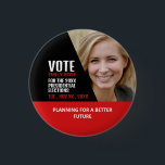 Styish Modern Political Campaigner Advertising Button<br><div class="desc">Styish Modern Political Campaigner Advertising Abzeichen vom Business Card Store.</div>
