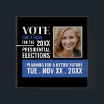 Styish Political Campaigner Advertising Button<br><div class="desc">Styish Political Campaigner Advertising Abzeichen vom Business Card Store.</div>