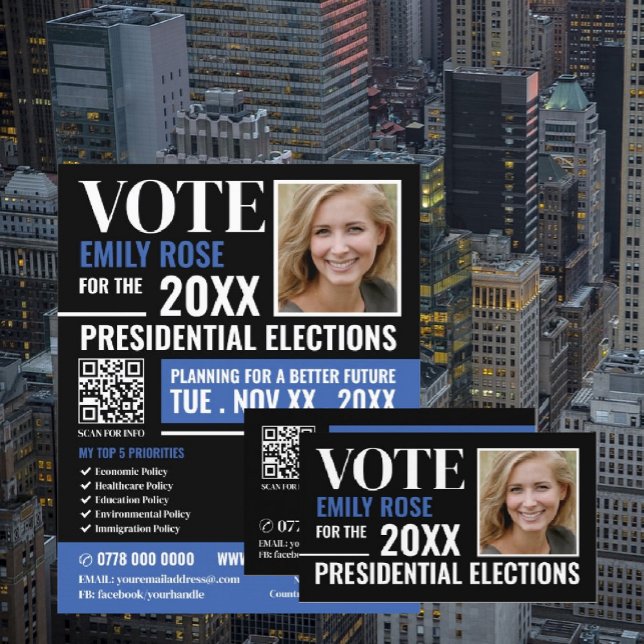 Styish Political Campaigner Advertising Flyer (Von Creator hochgeladen)