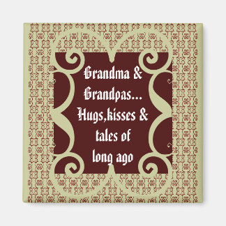 STYLE ANTIQUE GRANDMA & GRANDPA MAGNET