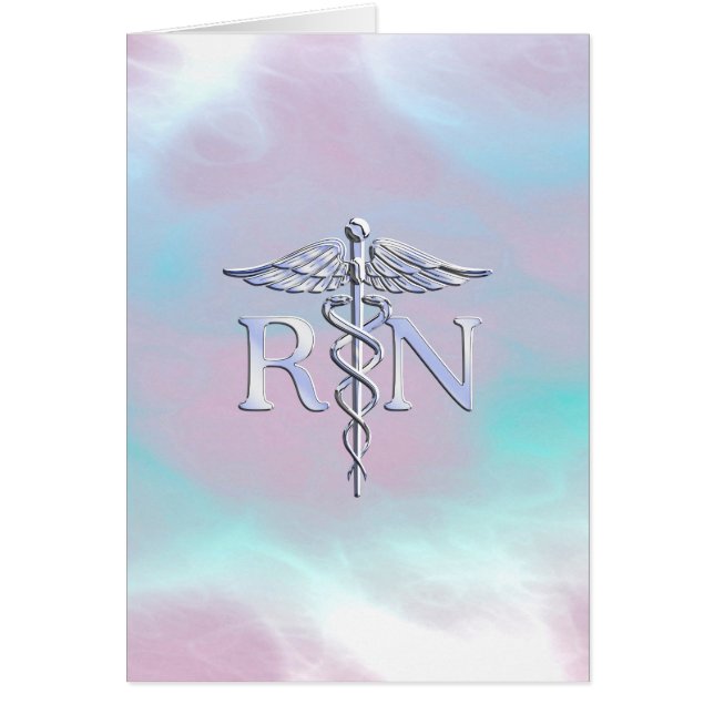 Style Argent RN Caduceus Médicale Mère Pearl (Devant)