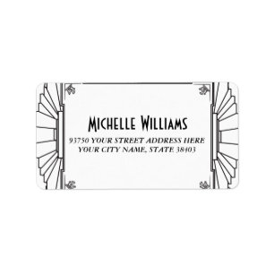 Style Art Déco Étiquette de adresse