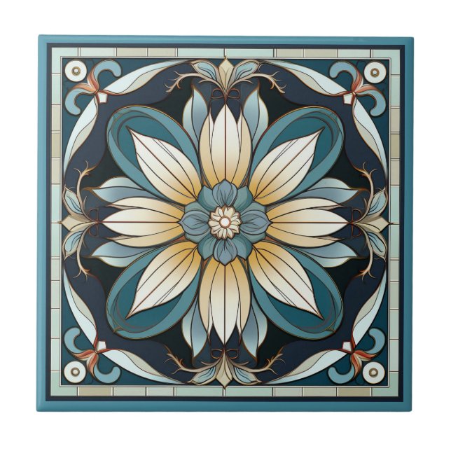 Style Art déco motif céramique carreaux (Devant)