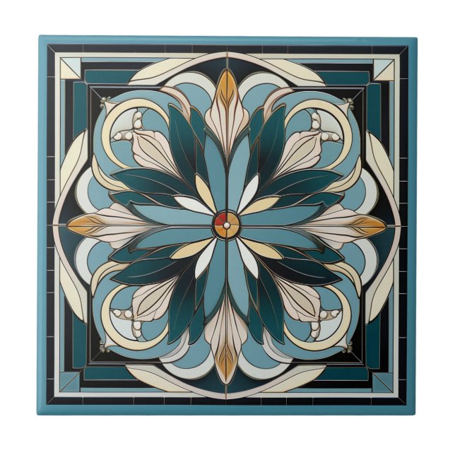 Style Art déco motif céramique carreaux (Devant)