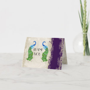 Style Art Déco Peacock Dark Purple Merci Notes
