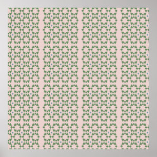 Style Art déco rose vif et vert sage