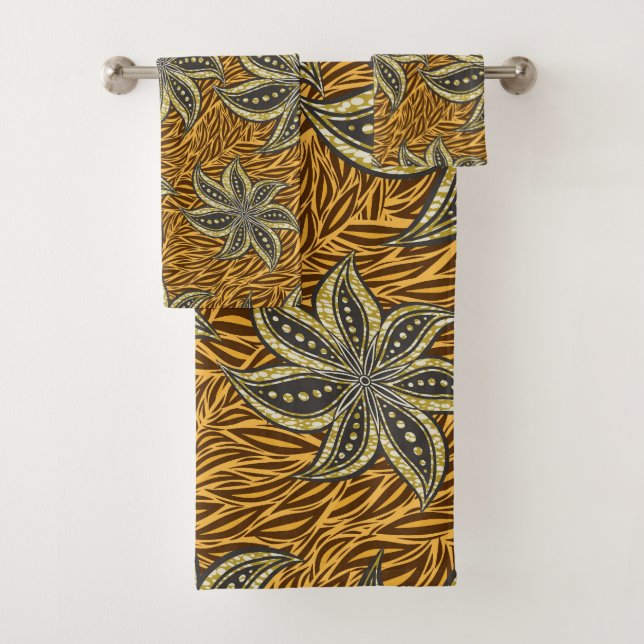 Style Batik Floral Abstrait africain (En situation)