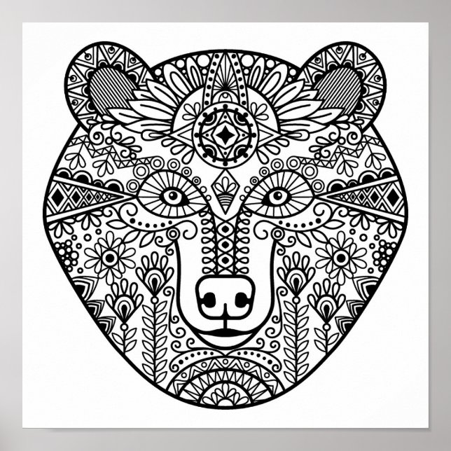 Style Bear Head 2 Poster (Vorne)