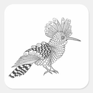 Style Bird Quadratischer Aufkleber