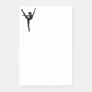 Style Black Silhouette Ballett Tänzerin Gefühle  Post-it Klebezettel