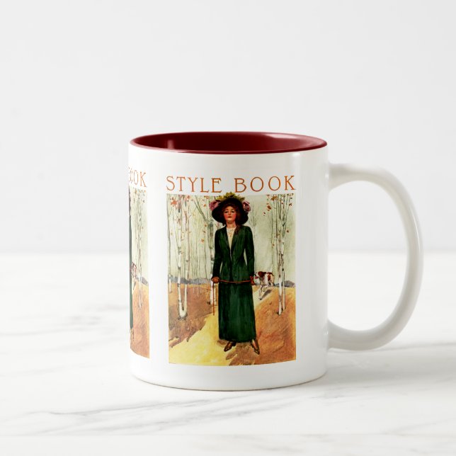 Style Book Fashion Illustration Zweifarbige Tasse (Rechts)