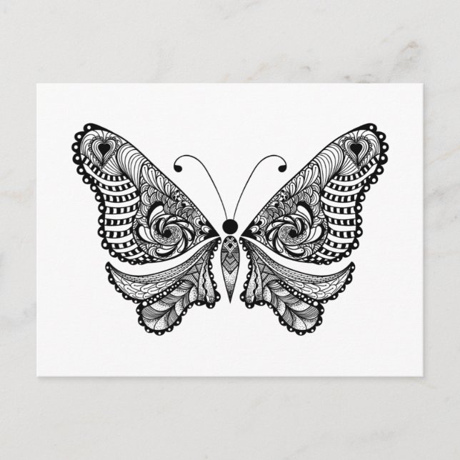 Style Butterfly Postkarte (Vorderseite)