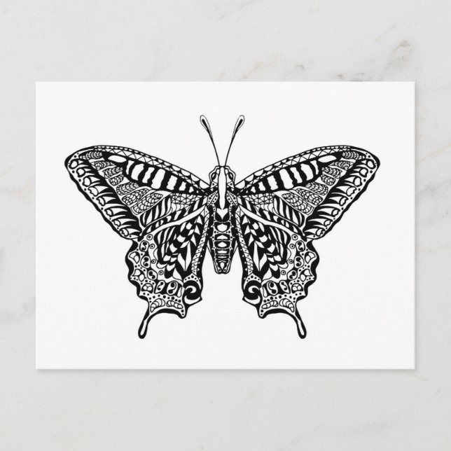 Style Butterfly Postkarte (Vorderseite)