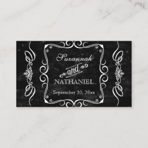 Style Chalkboard Rustique Balayage Table Cartes de