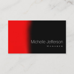 Style contemporain tendance Carte de visite rouge 