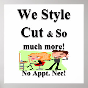 Style Cut Haircut Sale Poster Matte