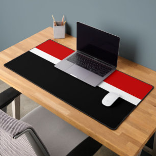 Style de bloc de couleur noir rouge