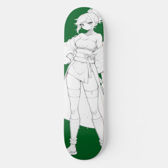 Style de combat Anime Girl Skateboard Deck (Recto)