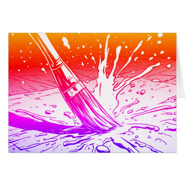 Style de graphiques colorés Brosse Peinture Tache (Devant horizontal)